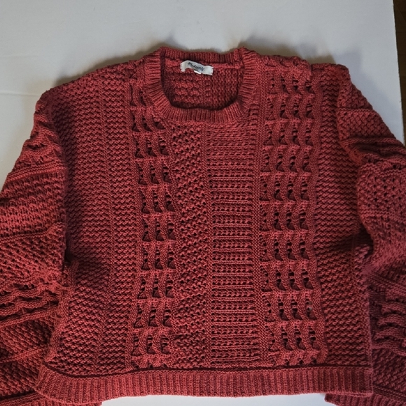 Madewell Crochet Crop Knit Sweater - XL - Picture 3 of 7